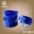 2014 Shanghai GENJOY universal travel plug adapter with USB 1