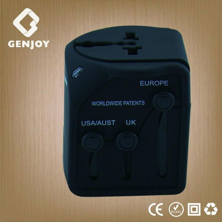 2014 Shanghai GENJOY universal world power  travel plug adapter 