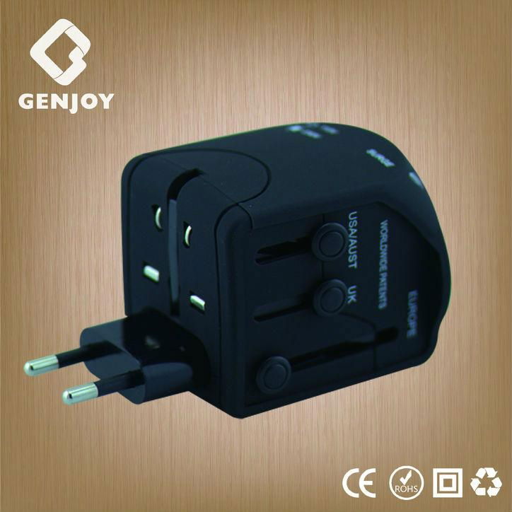 2014 Shanghai GENJOY universal world power  travel plug adapter  3