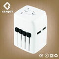 world travel plug adapter with dual usb