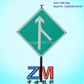 solar traffic sign traffic merging and diverging sign 1