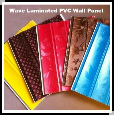 Interior Decorative Triple Grooves Wood Design PVC Laminated Wall Panel (JH-008) 3