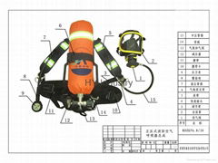 Industrial breathing sets air breathing apparatus