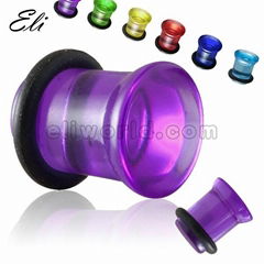 Single Flared Acrylic Ear Tunnel Body Jewelry