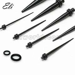 316L Stainless Steel Ear Taper with O Rings