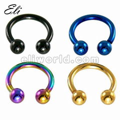 316l Steel Circular Barbell Horse Shoe Barbell