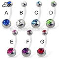 Bioflex Belly Ring with Gem 5