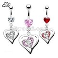 Fashion Dangling Belly Ring with Zircon 4