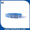 TPU Reflective Collar With Zinc Alloy Buckle Fluo Blue 