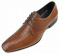 men burnished leather formal shoes