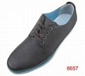 laser technology brown hot selling men leather shoes 1