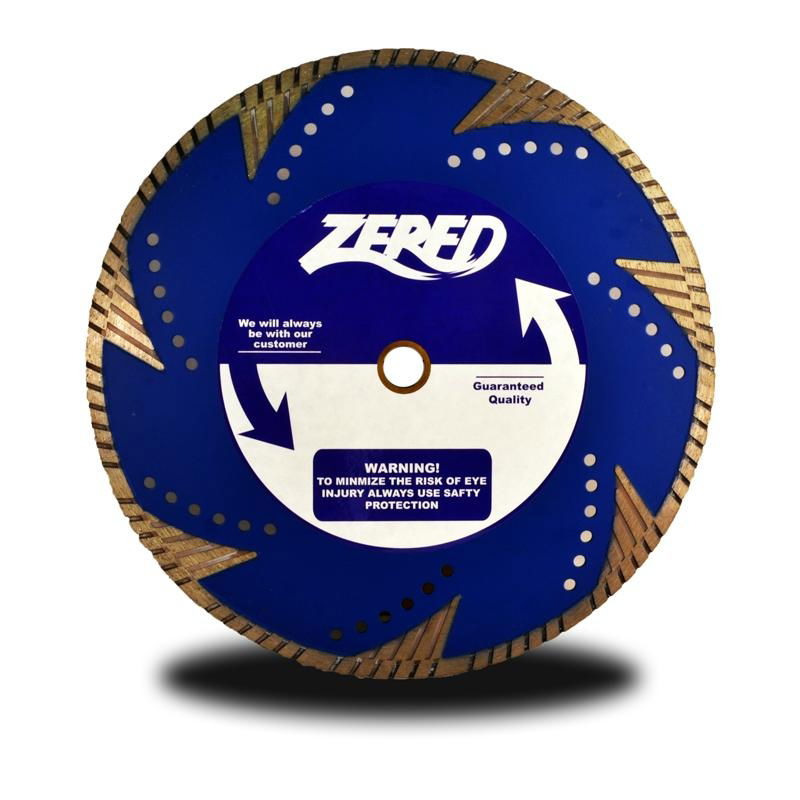 ZERED V10 Dry Cut Turbo Diamond Blade for Granite