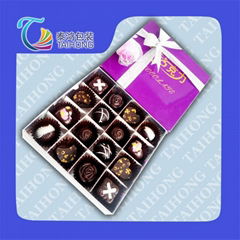  eco-friendly chocolate paper box 9 with bowknot&cross 