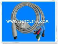 6 PIN 5 LEAD ECG CABLE FOR AAMI AHA STANDARD