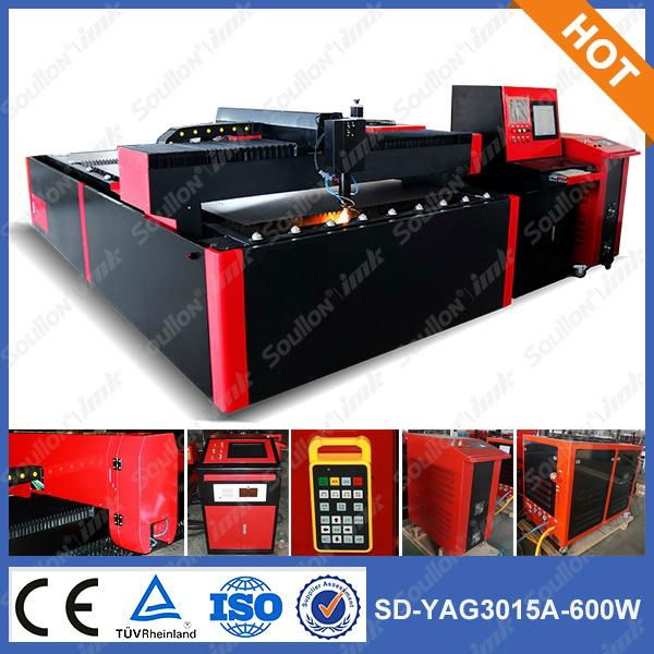 automatic SD-YAG 3015 650w Professtional metal laser cutting machine 