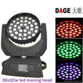 led wash moving head 36x10w zoom stage lighting 