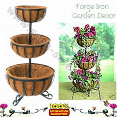 Iron Plant Stand Basket
