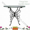 Wrought Iron desk with glass top