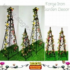 Wrought iron plant support