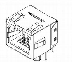 FOXCONN single with lamp  RJ45  JM37115-L1FF-4F