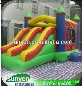 Colorful Simple Design Inflatable Castle Combo