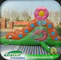 Mini Inflatable Caterpillars Slide for Kids