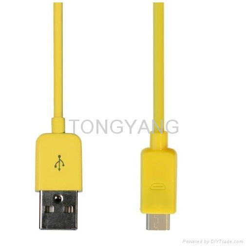 Round micro usb cable for iphone 4 3