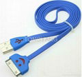 Flat noodle cable for ihone 4s 1