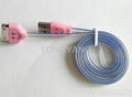 LED usb cable forled cable LED lighted cable for iphone4/4s 3