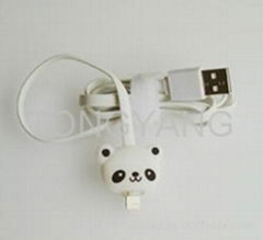  Cute carton usb data cable for iphone 5