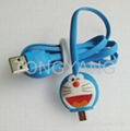 Cute carton usb data cable for iphone 5