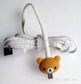 Cute carton usb data cable for iphone 5 1