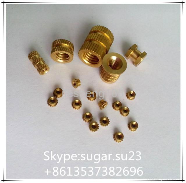 Brass knurled insert nut