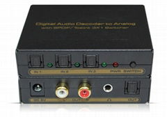 Digital to analog audio converter with SPDIF 3x1 switcher