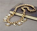 Fashion gold punk crystal necklace for women 2