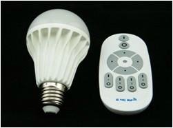 2.4G wireless remote led bulb brightness dimmable color temperature adjustable