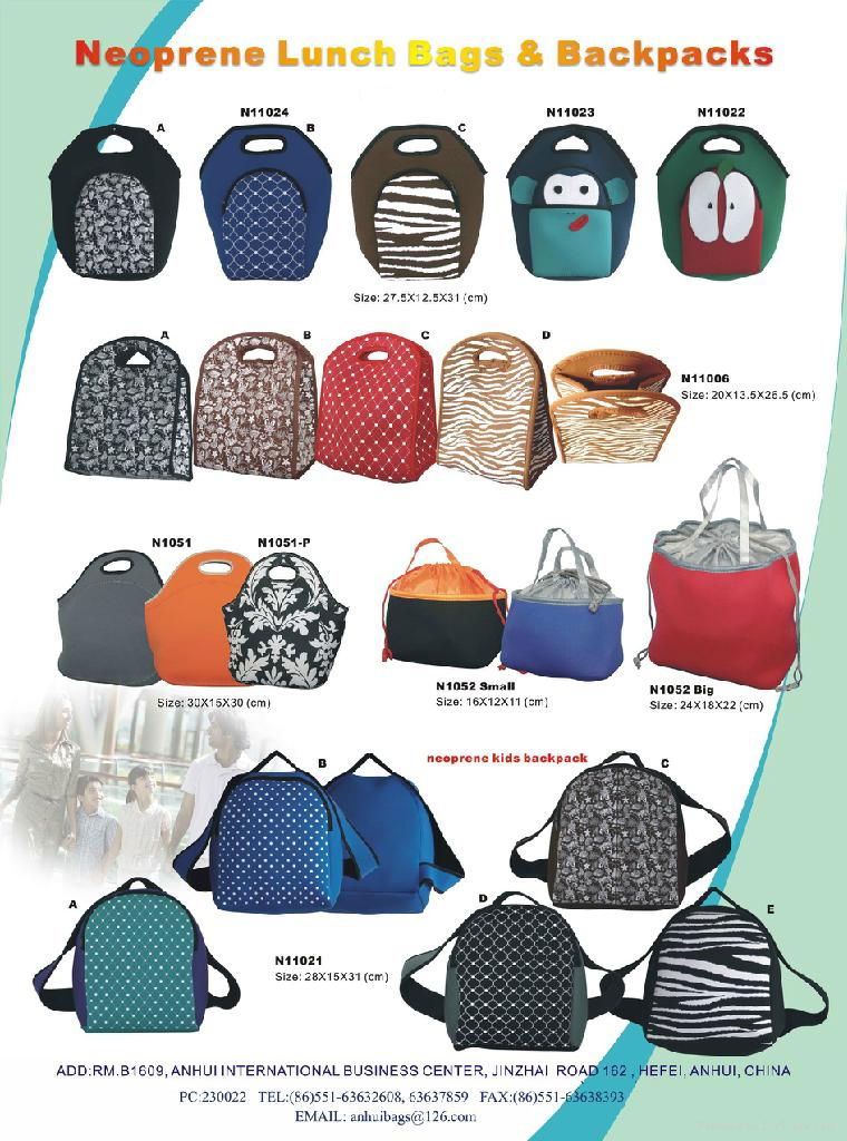 Neoprene Lunch Bags and Backpacks