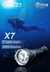 Hi-max cree xm-l U2*3 LED Diving Flashlight