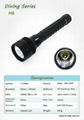 CREE XM-L T6 1200lm 200Meters Led Diving Flashlight 