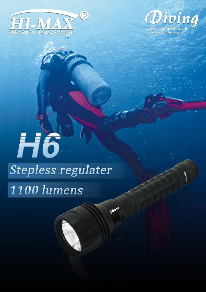 CREE XM-L T6 1200lm 200Meters Led Diving Flashlight  2
