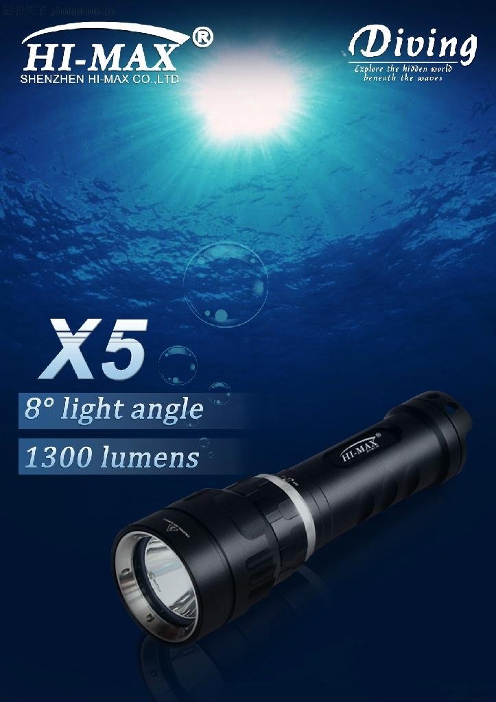 LED CREE XM-L U2 scuba police flashlight magnetic switch bailong flashlight 2
