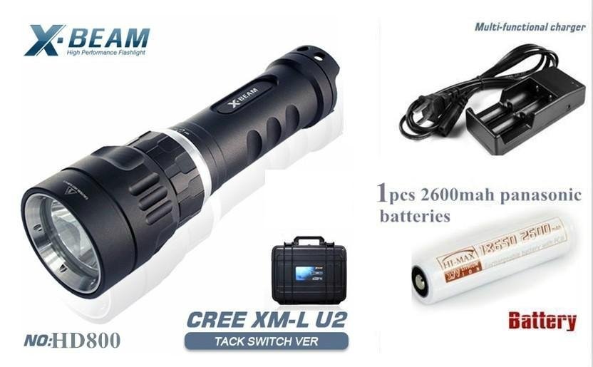 LED CREE XM-L U2 scuba police flashlight magnetic switch bailong flashlight 3