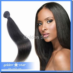 beauty straight hair 100% human hair no mix no tangle 7A virgin remy human hair