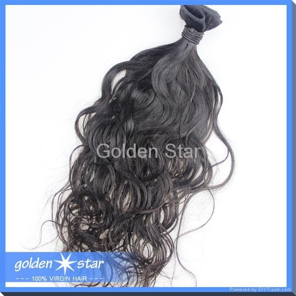 wholesale 7A grade malaysian natural wave human hair weft for lady 2
