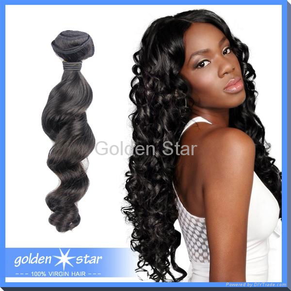 7A brazilian hair loose wave remy human hair weft