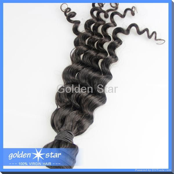 brazilian hair deep curly hair weave remy human hair 2