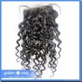 4*4 Silk base top Closure brazil virgin hair body  shipping free 1