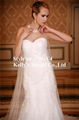 Fashion royal latest popular modern design long train detachable weddding dress 2