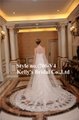 Fashion royal latest popular modern design long train detachable weddding dress 4