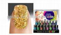 10ml Pretty Woman Brand Shiny Gold Gel Glitter Nail Polish  1